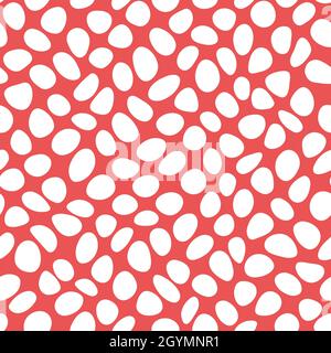 Vector seamless polka dots pattern with optical illusion. Simple design for wrapping paper, wallpaper, textile, stationery. Stock Photo