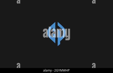 LETTERS CP LOGO DESIGN WITH NEGATIVE SPACE EFFECT FOR ILLUSTRATION USE Stock Vector