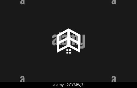 letters bb real estate logo design with negative space effect for illustration use Stock Vector