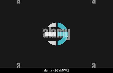 letters GE OR EG logo design with negative space effect for illustration use Stock Vector