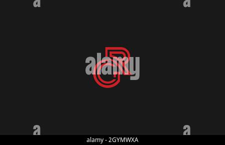 letters GR logo design with negative space effect for illustration use Stock Vector
