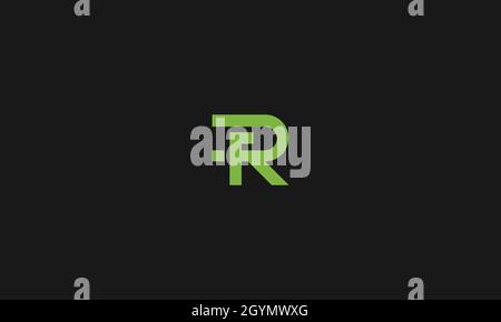 letters GR logo design with negative space effect for illustration use Stock Vector