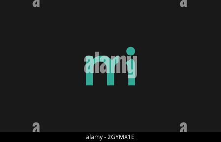 LETTERS MI LOGO DESIGN FOR ILLUSTRATION USE Stock Vector