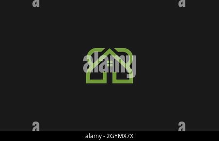 LETTERS RR REAL ESTATE LOGO DESIGN FOR ILLUSTRATION USE Stock Vector