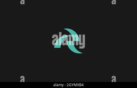 LETTER R LOGO DESIGN WITH NEGATIVE SPACE EFFECT Stock Vector