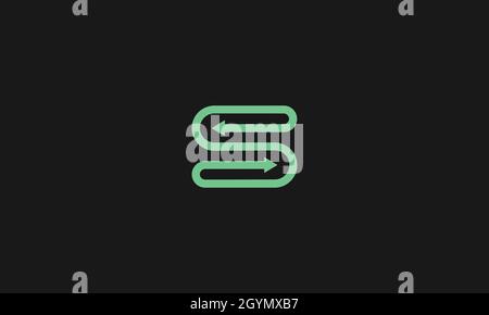 LETTER S RECYCLE LOGO DESIGN FOR ILLUSTRATION USE Stock Vector
