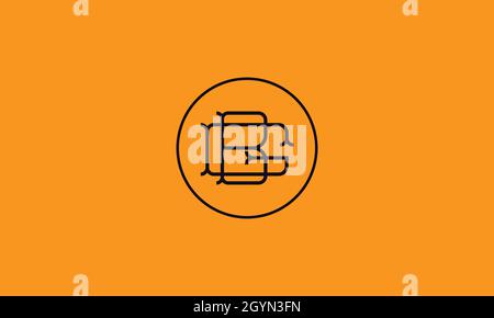 LETTERS GB LOGO DESIGN WITH NEGATIVE SPACE EFFECT FOR ILLUSTRATION USE Stock Vector