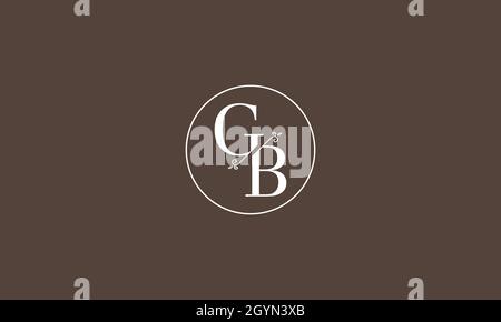 LETTERS GB LOGO DESIGN WITH NEGATIVE SPACE EFFECT FOR ILLUSTRATION USE Stock Vector
