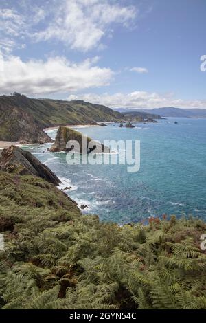 Seascape showing Cantabric sea in Loiba