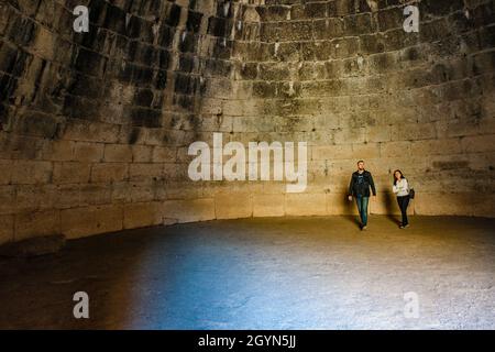 MICENAE, GREECE, JANUARY - 2020 - Exterior view of famous agamemnon tomb, micenas zone, greece Stock Photo