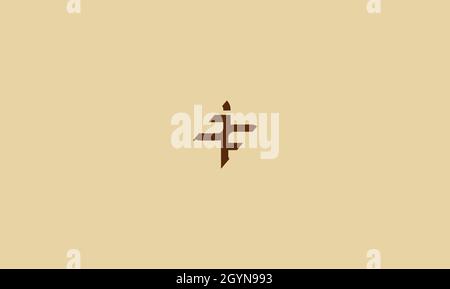 LETTERS GF LOGO DESIGN WITH NEGATIVE SPACE EFFECT FOR ILLUSTRATION USE Stock Vector