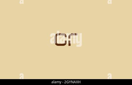 LETTERS GF LOGO DESIGN WITH NEGATIVE SPACE EFFECT FOR ILLUSTRATION USE Stock Vector