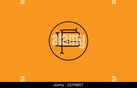 LETTERS GF LOGO DESIGN WITH NEGATIVE SPACE EFFECT FOR ILLUSTRATION USE Stock Vector