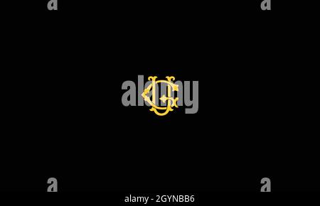 LETTERS GU LOGO DESIGN WITH NEGATIVE SPACE EFFECT FOR ILLUSTRATION USE Stock Vector