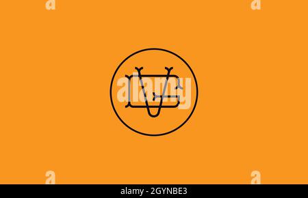 LETTERS GV LOGO DESIGN WITH NEGATIVE SPACE EFFECT FOR ILLUSTRATION USE Stock Vector