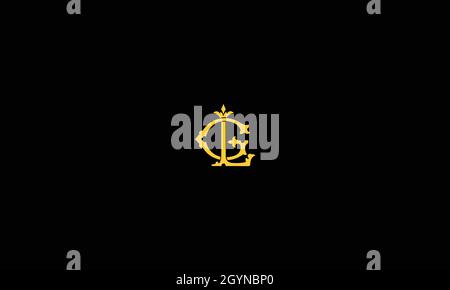 LETTERS GL LOGO DESIGN WITH NEGATIVE SPACE EFFECT FOR ILLUSTRATION USE Stock Vector