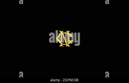 LETTERS GN LOGO DESIGN WITH NEGATIVE SPACE EFFECT FOR ILLUSTRATION USE Stock Vector