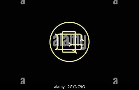 LETTERS GQ LOGO DESIGN WITH NEGATIVE SPACE EFFECT FOR ILLUSTRATION USE Stock Vector