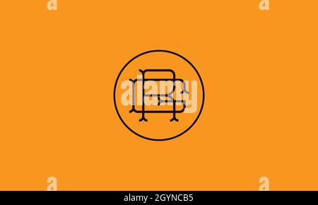 LETTERS GR LOGO DESIGN WITH NEGATIVE SPACE EFFECT FOR ILLUSTRATION USE Stock Vector