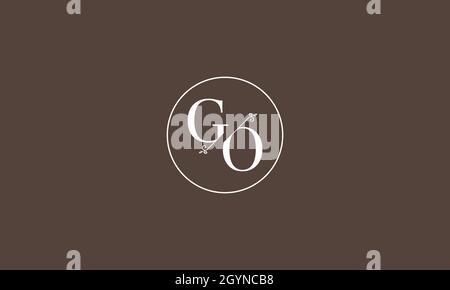 LETTERS GO LOGO DESIGN WITH NEGATIVE SPACE EFFECT FOR ILLUSTRATION USE Stock Vector