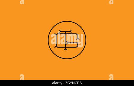 LETTERS GT LOGO DESIGN WITH NEGATIVE SPACE EFFECT FOR ILLUSTRATION USE Stock Vector