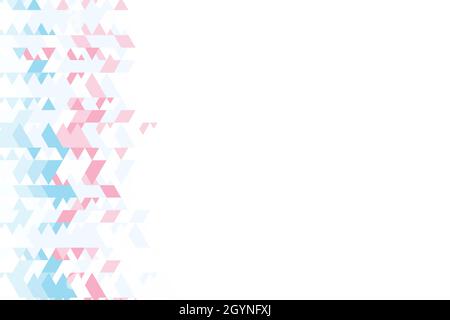 Polygonal blue, pink mosaic background. Abstract low poly vector illustration. Triangular pattern, copy space. Template geometric business design with Stock Vector