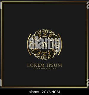 AY Initial Letter Luxury Logo template in vector for Restaurant, Royalty, Boutique, Cafe, Hotel, Heraldic, Jewelry, Fashion and other vector illustrat Stock Vector