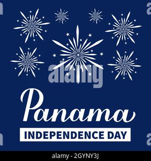 Panama Independence Day typography poster. National holiday celebrated in November. Vector template for banner, greeting card, flyer, etc. Stock Vector