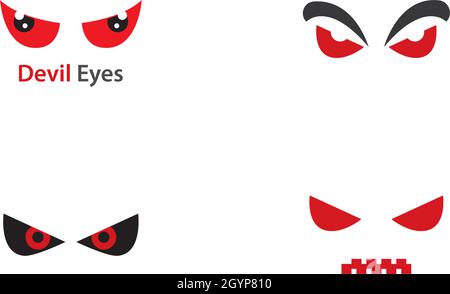 Devil eye logo vector template Stock Vector