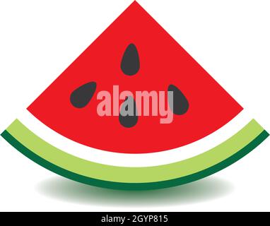 Watermelon icon Ilustration vector template Stock Vector
