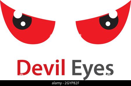 Devil Eye logo vector template Stock Vector