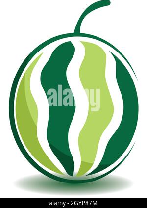 Watermelon icon Ilustration vector template Stock Vector