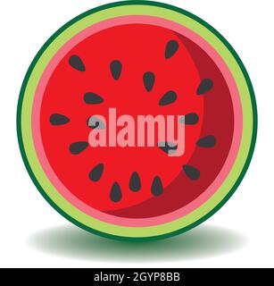 Watermelon icon Ilustration vector template Stock Vector