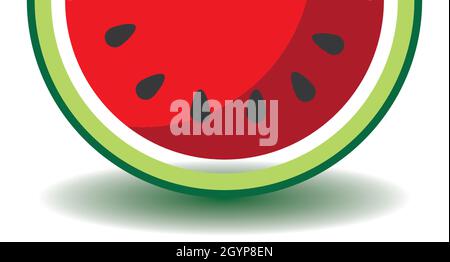 Watermelon icon Ilustration vector template Stock Vector