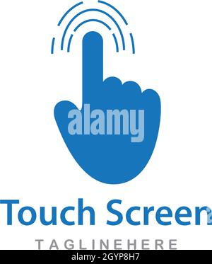 Digital touch technology logo vector Stock Vector