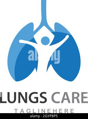 Lungs care logo vector template Stock Vector