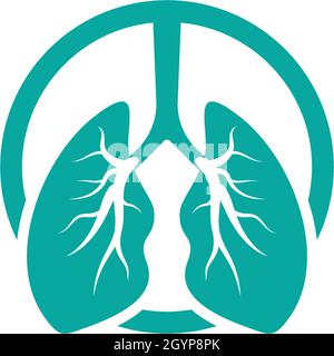 Lungs care logo vector template Stock Vector