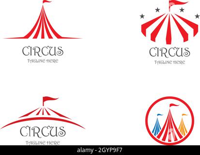 Circus logo template. Vector illustration Stock Vector