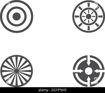 Target icon vector ilustration template Stock Vector