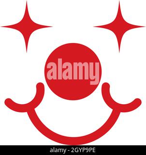 Clown logo template ilustration vector Stock Vector