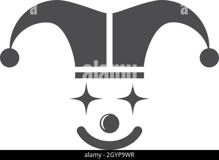 Clown logo template ilustration vector Stock Vector