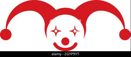 Clown logo template ilustration vector Stock Vector