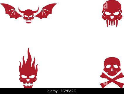 Skull logo vector illustration Stock Vector