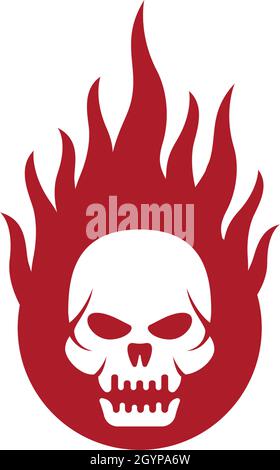 Skull Devil  logo vector illustration Stock Vector