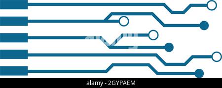 circuit technology logo vector template Stock Vector
