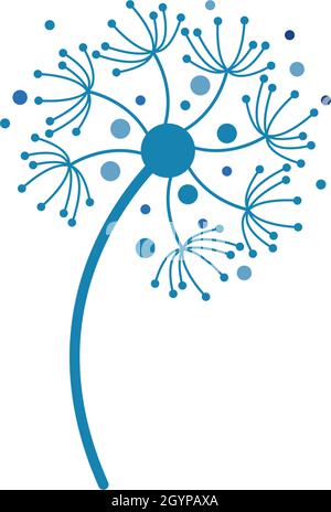 Dandelion flower logo vector template Stock Vector