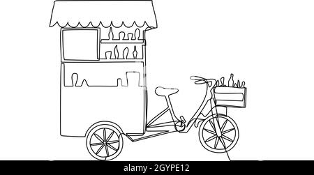 food stall clipart black and white