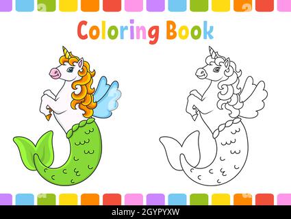 Basic colors color book with sea animal characters