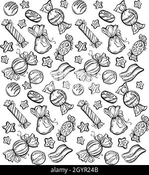 A series of vector graphic sweets, caramels Stock Vector