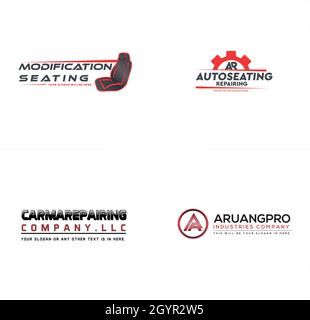 Modification repairing automotive logo design Stock Vector